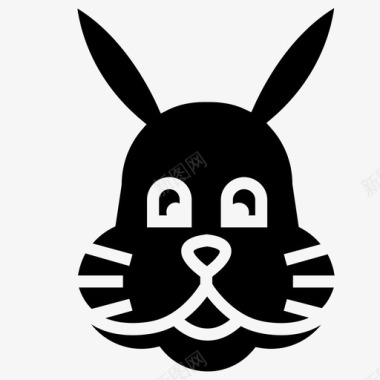 兔子脸头图标图标