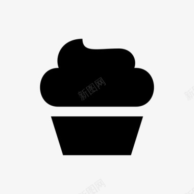 纸杯蛋糕甜点松饼图标图标