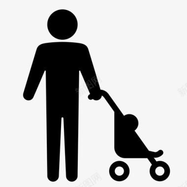 父母和孩子婴儿父亲图标图标