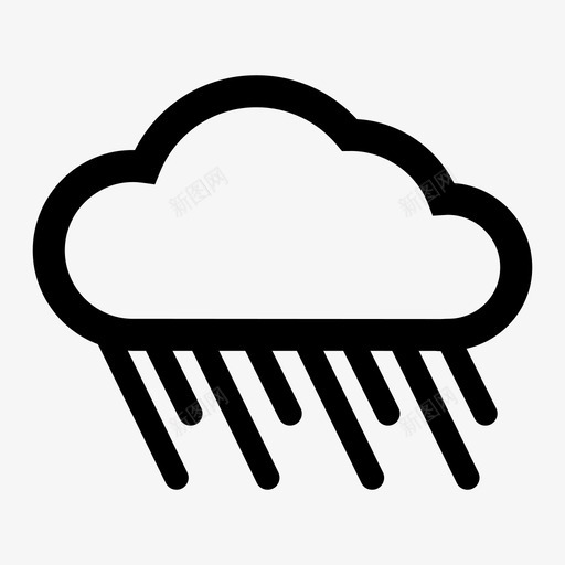 雨预报风暴图标svg_新图网 https://ixintu.com 天气 雨 预报 风暴