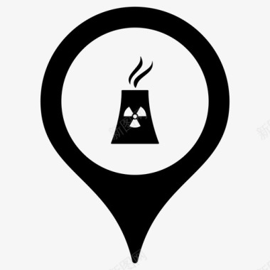 核电站地图指针核反应堆图标图标