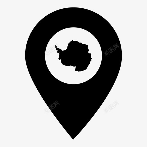 南极洲大陆地图图标svg_新图网 https://ixintu.com 世界地图标记 南极洲 地图 地图标记 大陆