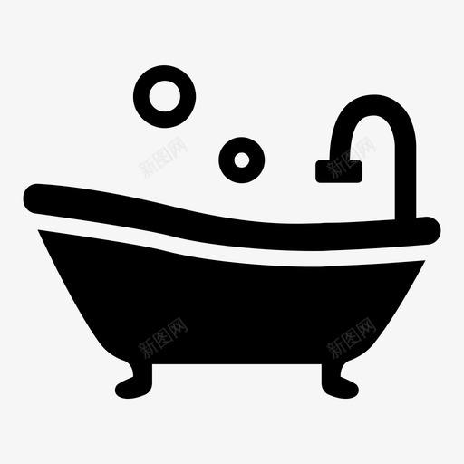 浴缸浴室信息图标svg_新图网 https://ixintu.com 信息 房地产 浴室 浴缸 淋浴 物业