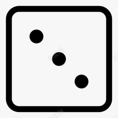 白色骰子游戏数字图标图标
