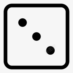 随机数字白色骰子游戏数字图标高清图片