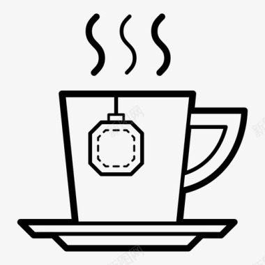 茶热茶茶碟图标图标