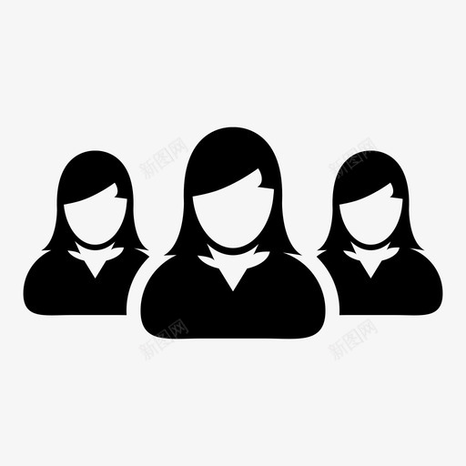 雇主团队领导者图标svg_新图网 https://ixintu.com 人员 合作伙伴 团队 女性 用户向量图标 雇主 领导者