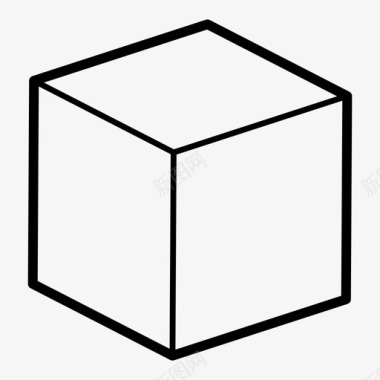 立方体三维形状骰子图标图标