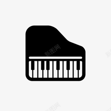 钢琴琴键音符图标图标