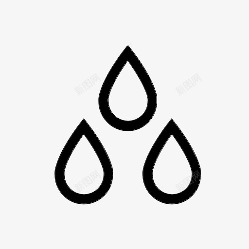 雨滴血水图标svg_新图网 https://ixintu.com 天气 天气预报 水 血 雨滴