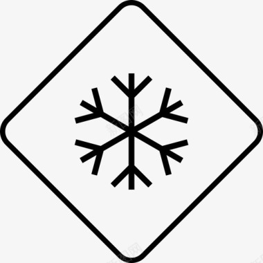 雪寒冷道路图标图标