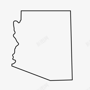 亚利桑那州地图州图标图标