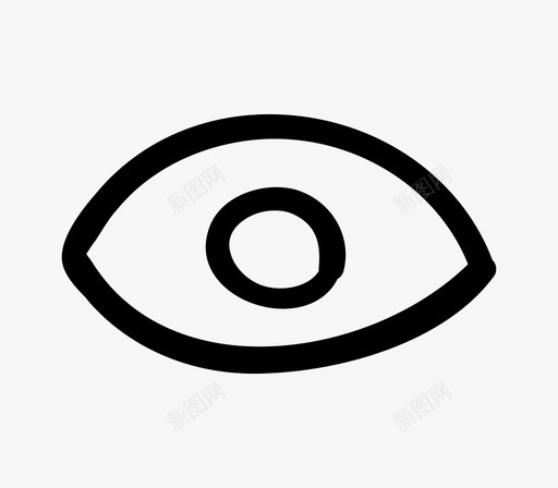 眼睛手绘看图标svg_新图网 https://ixintu.com 手绘 每天上网 看 眼睛 视觉