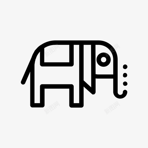 大象骑马运输图标svg_新图网 https://ixintu.com 大象 运输 骑大象 骑马