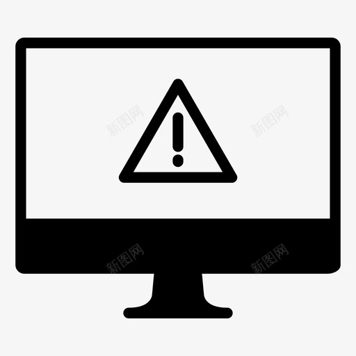 系统警报计算机错误软件警报图标svg_新图网 https://ixintu.com 系统警告 系统警报 计算机错误 软件失败 软件警报