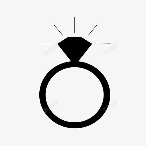 戒指新娘钻石图标svg_新图网 https://ixintu.com 婚礼 戒指 新娘 订婚 钻石