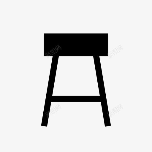 凳子吧台椅子图标svg_新图网 https://ixintu.com 凳子 吧台 家具 家具实心 小型 座椅 椅子