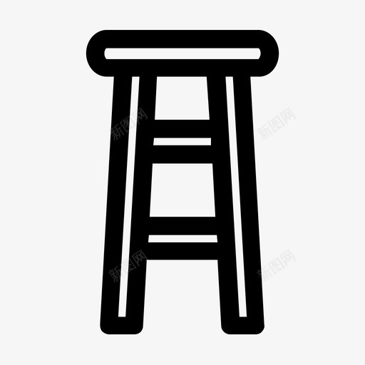 凳子吧台长凳图标svg_新图网 https://ixintu.com 凳子 吧台 家具 座椅 椅子 长凳