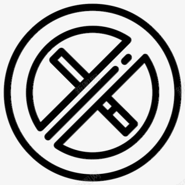 禁止吸烟机场飞机图标图标
