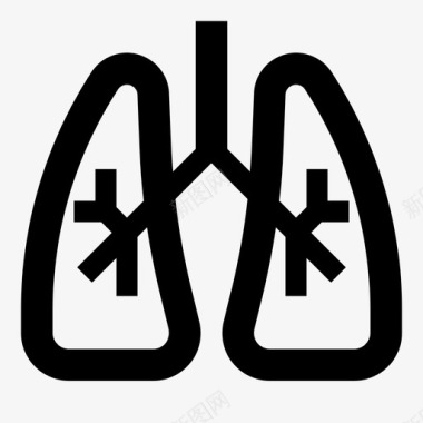 肺人的肺氧气图标图标