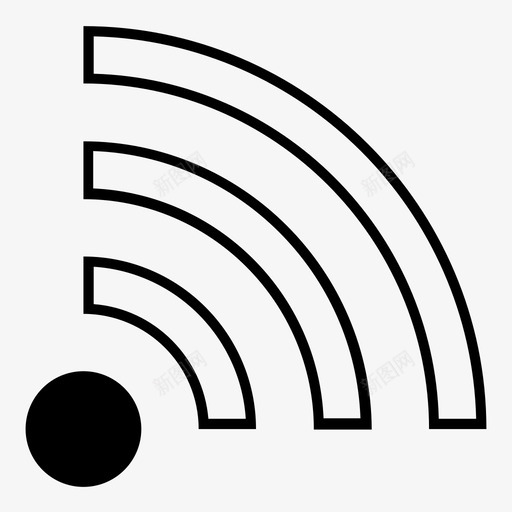 wifi广播网络图标svg_新图网 https://ixintu.com wifi 信号 广播 收音机 无线 网站 网络