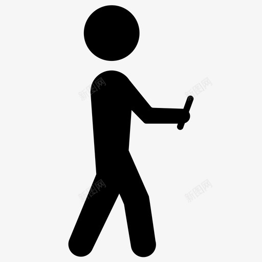 智能手机用户分心信息图标svg_新图网 https://ixintu.com 信息 分心 多任务 智能手机用户 步行
