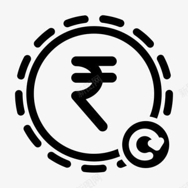 重置货币印度卢比付款图标图标