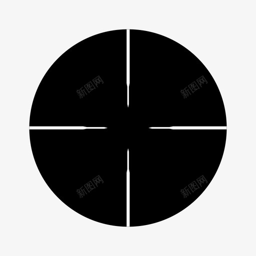十字准线步枪瞄准镜图标svg_新图网 https://ixintu.com 十字准线 步枪 瞄准镜