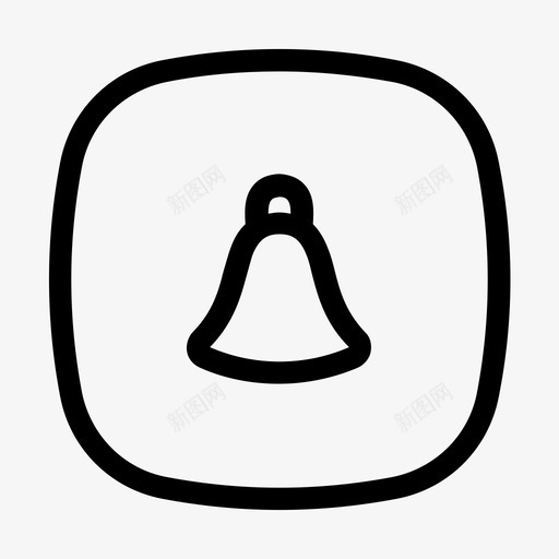 铃声警报通知图标svg_新图网 https://ixintu.com 线路软盒 警报 通知 铃声