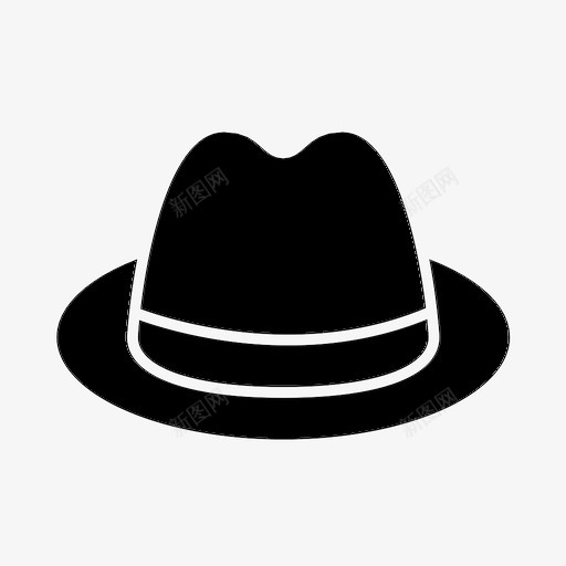 时髦的帽子绅士头饰图标svg_新图网 https://ixintu.com 头饰 时髦的帽子 绅士 风格