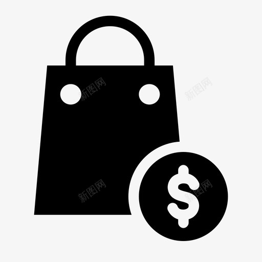 购物袋价格时尚销售图标svg_新图网 https://ixintu.com 时尚 电子商务填充 购物袋价格 销售