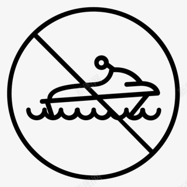 没有水滑板车禁令假日图标图标