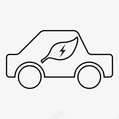 电动汽车汽车电池电力图标图标