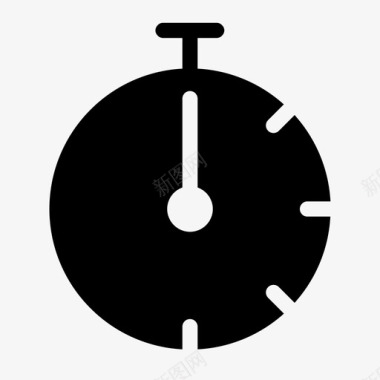 计时器秒表基本填充图标图标