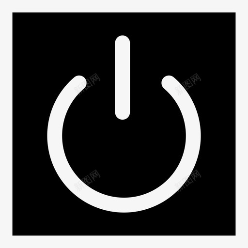 电源能量开图标svg_新图网 https://ixintu.com 常用图标 开 电源 电源按钮 能量