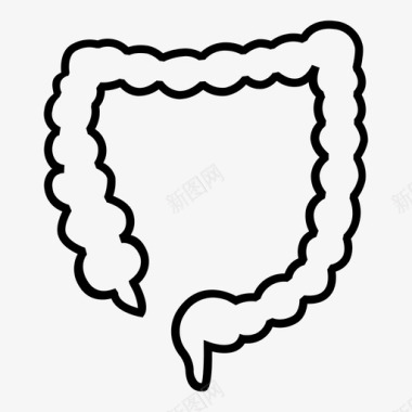 大肠人器官图标图标