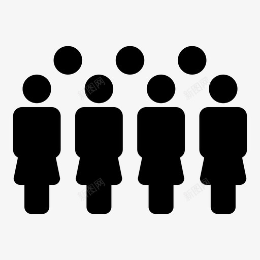 人员组团队图标svg_新图网 https://ixintu.com 人口向量图标 人员 人群 团队 女性 组 群组