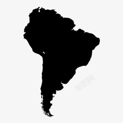 拉丁美洲地图南美洲大陆地理图标高清图片