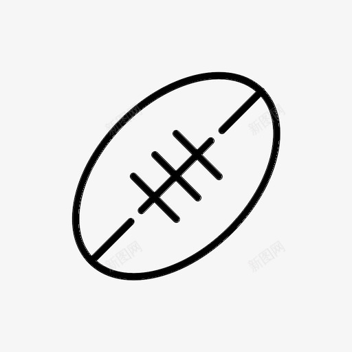 橄榄球球椭圆形图标svg_新图网 https://ixintu.com 团队 椭圆形 橄榄球 球 运动