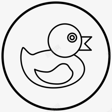橡皮鸭婴儿浴鸭图标图标