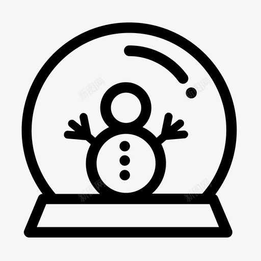 雪人圣诞球雪球图标svg_新图网 https://ixintu.com 圣诞球 圣诞节 雪人 雪球