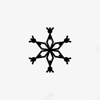 雪花水晶图案图标图标