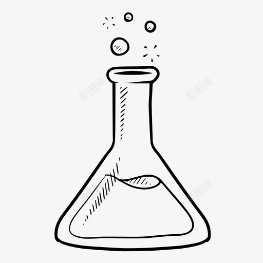 锥形烧瓶烧杯化学品图标svg_新图网 https://ixintu.com 化学 化学品 化学套件 手绘 烧杯 科学 锥形烧瓶