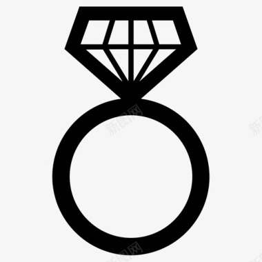 戒指钻石订婚图标图标