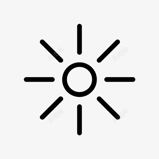 太阳天空温暖图标svg_新图网 https://ixintu.com 天气 天空 太阳 温暖 电线 通用电线图标包
