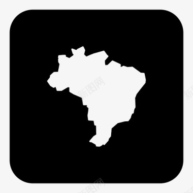 巴西国家位置图标图标