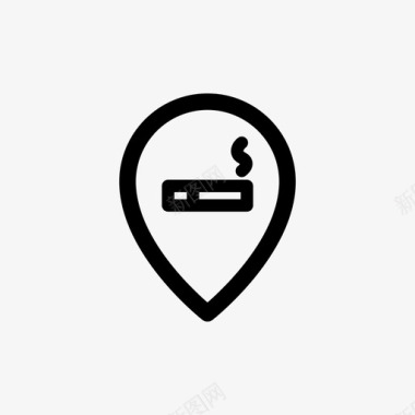 吸烟区位置导航图标图标