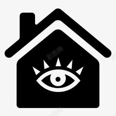 眼睛家房子图标图标