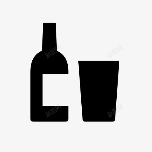 饮料瓶子杯子图标svg_新图网 https://ixintu.com 厨房 杯子 玻璃 瓶子 饮料