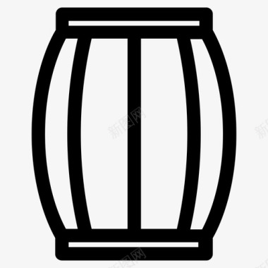 桶酒窖船图标图标